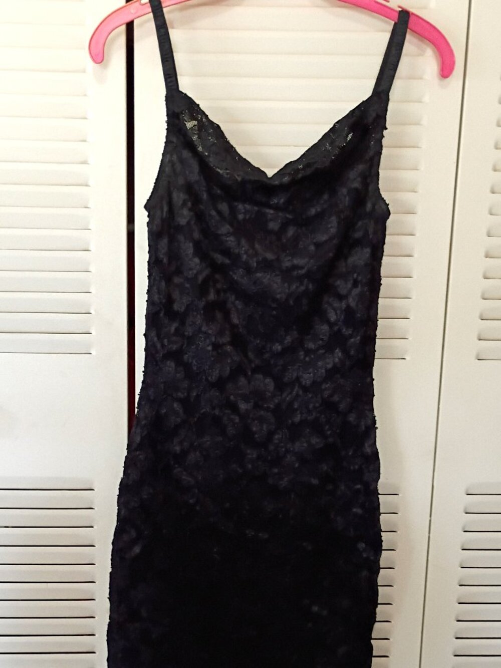 Vintage Y2K BISOU BISOU Michele Bohot Black Lace Midi Dress Whimsigoth USA